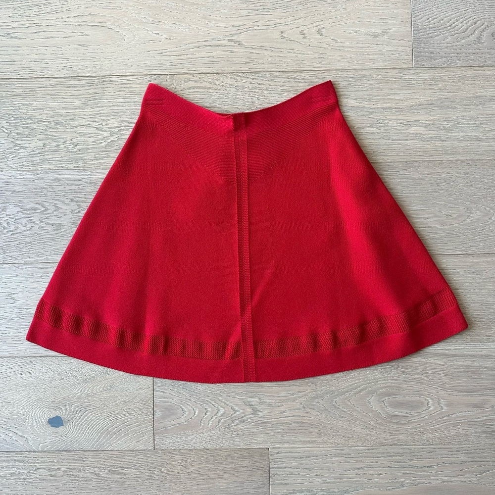 Armani Exchange Red Peplum Tiered Cocktail top and skirt set - Picture 6 of 7
